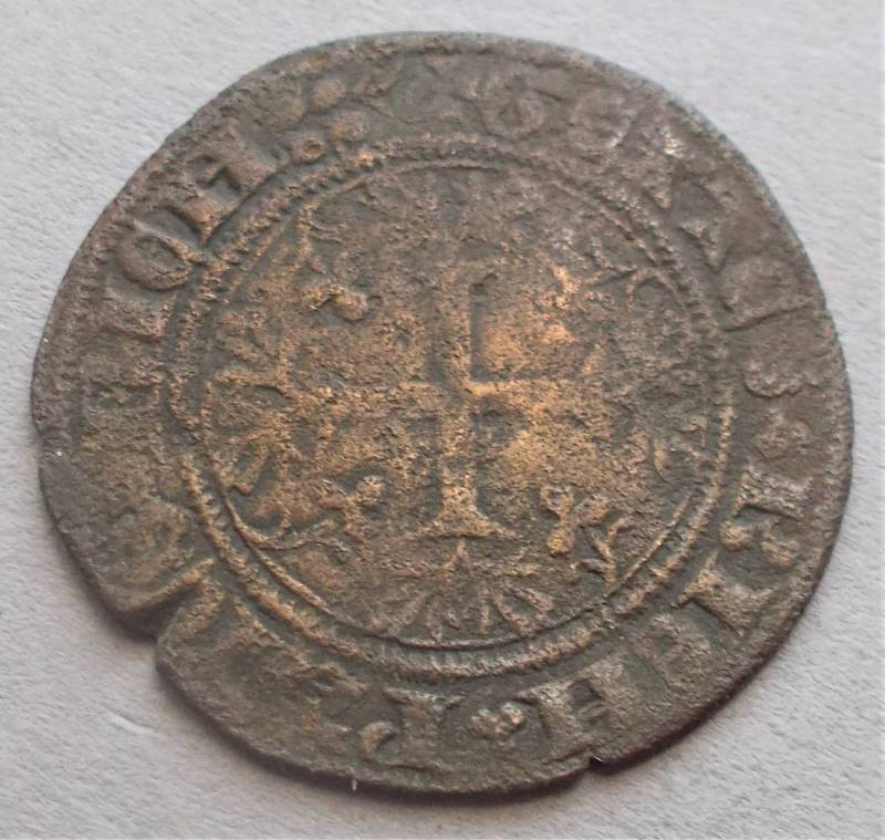 Hammered-Bronze?-Spanish?-Identified-As-French-Jeton